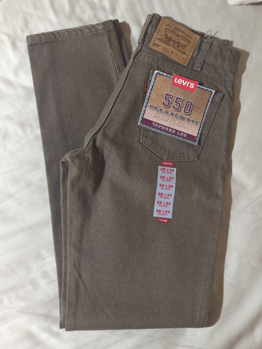 Vintage 90s Levis 550 Orange Tab Relax Fit. Tapered 29x34.